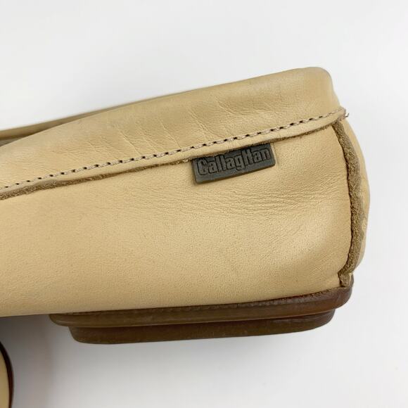 Callaghan Moccasins Slip On Shoes Tan Leather Flats Women's 37 US 6.5 - Picture 10 of 14